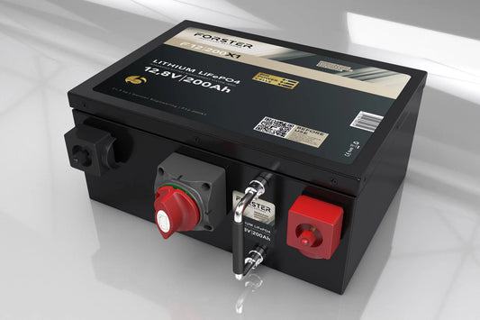 Forster 12,8V Lithium 200Ah LiFePO4 Premium Batterie | 200A-BMS-2.0 | Ducato Ford PSA | 2560Wh