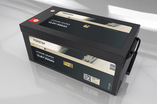 Forster 12,8V Lithium 300Ah LiFePO4 Premium Batterie | 200A-BMS-2.0 | 3840Wh | IP67