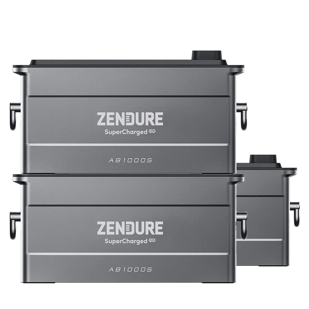 Balkonkraftwerk Zendure SolarFlow 2,88kWh 1920W HMS-800W-2T Balkonkraftwerk Bifazial Black Frame - 5m Anschlusskabel