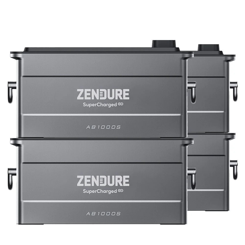 Balkonkraftwerk Zendure SolarFlow 3,84kWh 1920W HMS-800W-2T Balkonkraftwerk Bifazial Black Frame - 5m Anschlusskabel