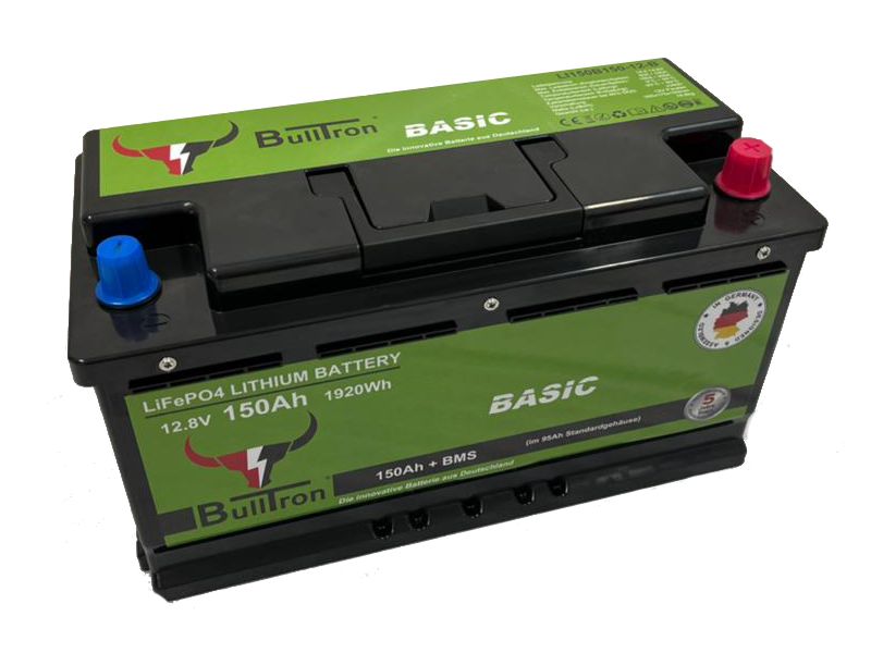 BullTron LiFePO4  Basic 150 AH 12.8V Akku mit Smart BMS, Bluetooth App