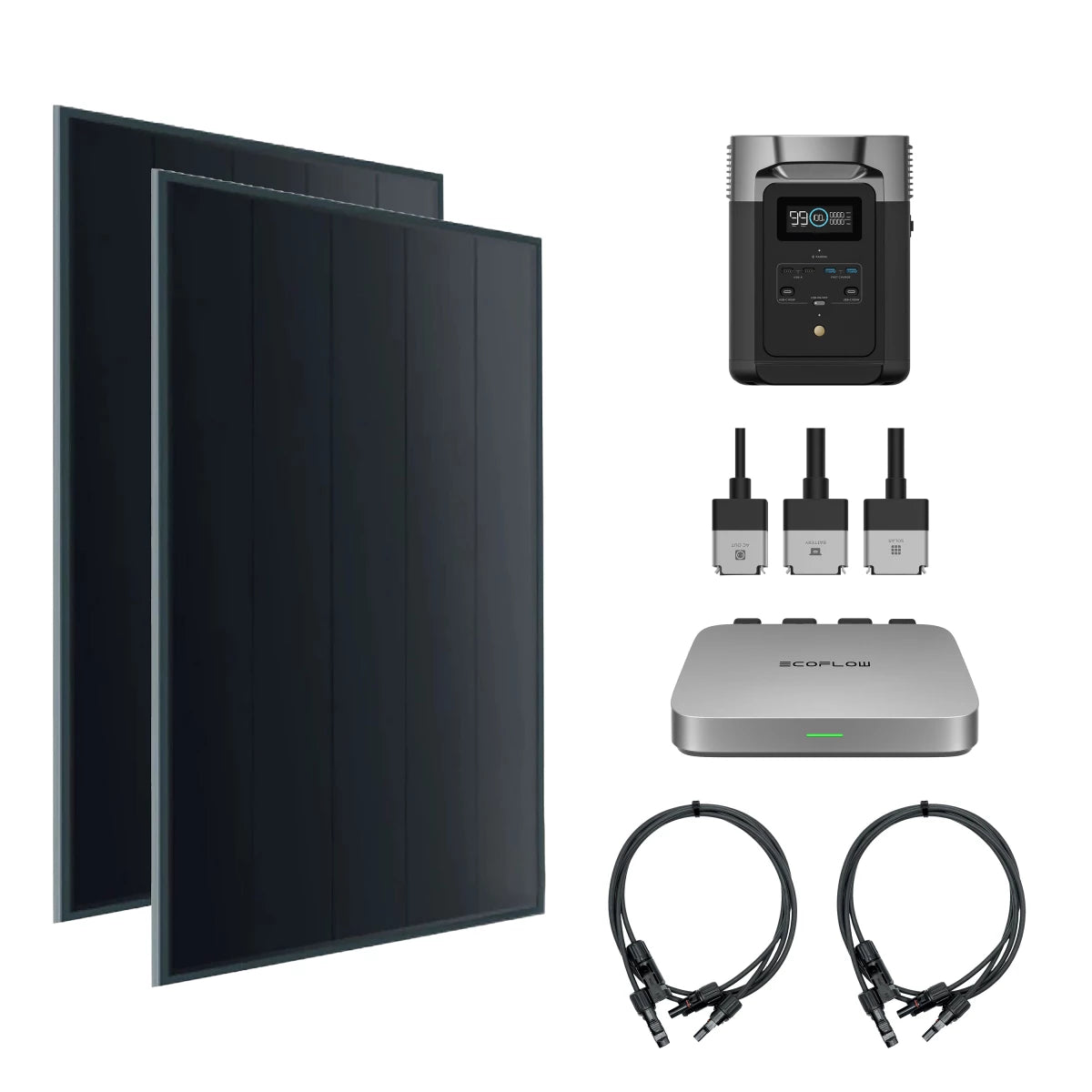 Balkonkraftwerk mit EcoFlow PowerStream Mikrowechselrichter (800W) und DELTA 2