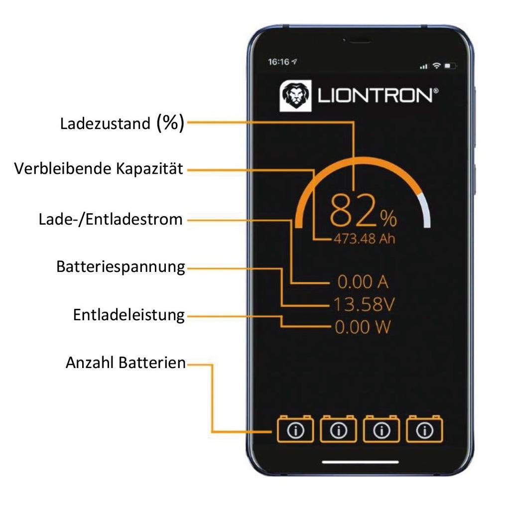 LIONTRON LIFEPO4 12,8V 100AH LX ARCTIC BMS MIT BLUETOOTH